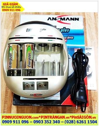 Ansman Energy 8Plus, Bộ sạc 4viên pin D-Kèm sẳn 2 pin sạc Energizer NH50-BP2 (D2500mAh-1.2v) chính hãng